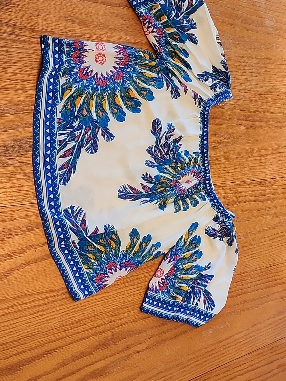 NWOT Anthropologie Flying Tomato Cream Off/On -Shoulder Floral Top - Picture 11 of 14